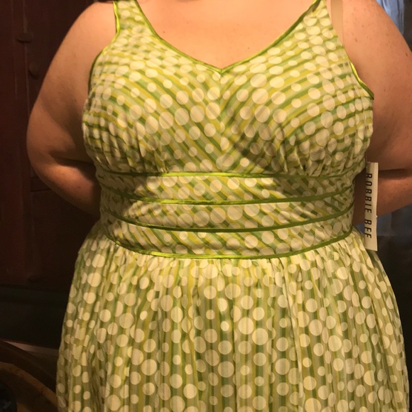 Green polka dot sundress NWT size 16 - Picture 2 of 6